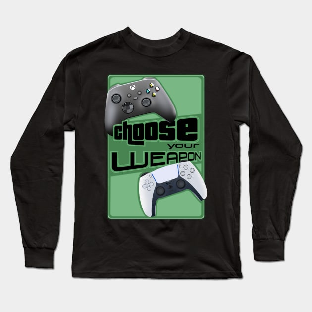 Choose your Weapon 2.0 (green ver) Long Sleeve T-Shirt by Randomart